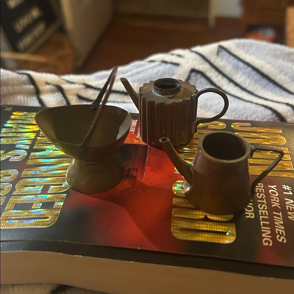 Miniature Brass Tea Set